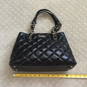 Kate Spade black quilted leather chain strap purse